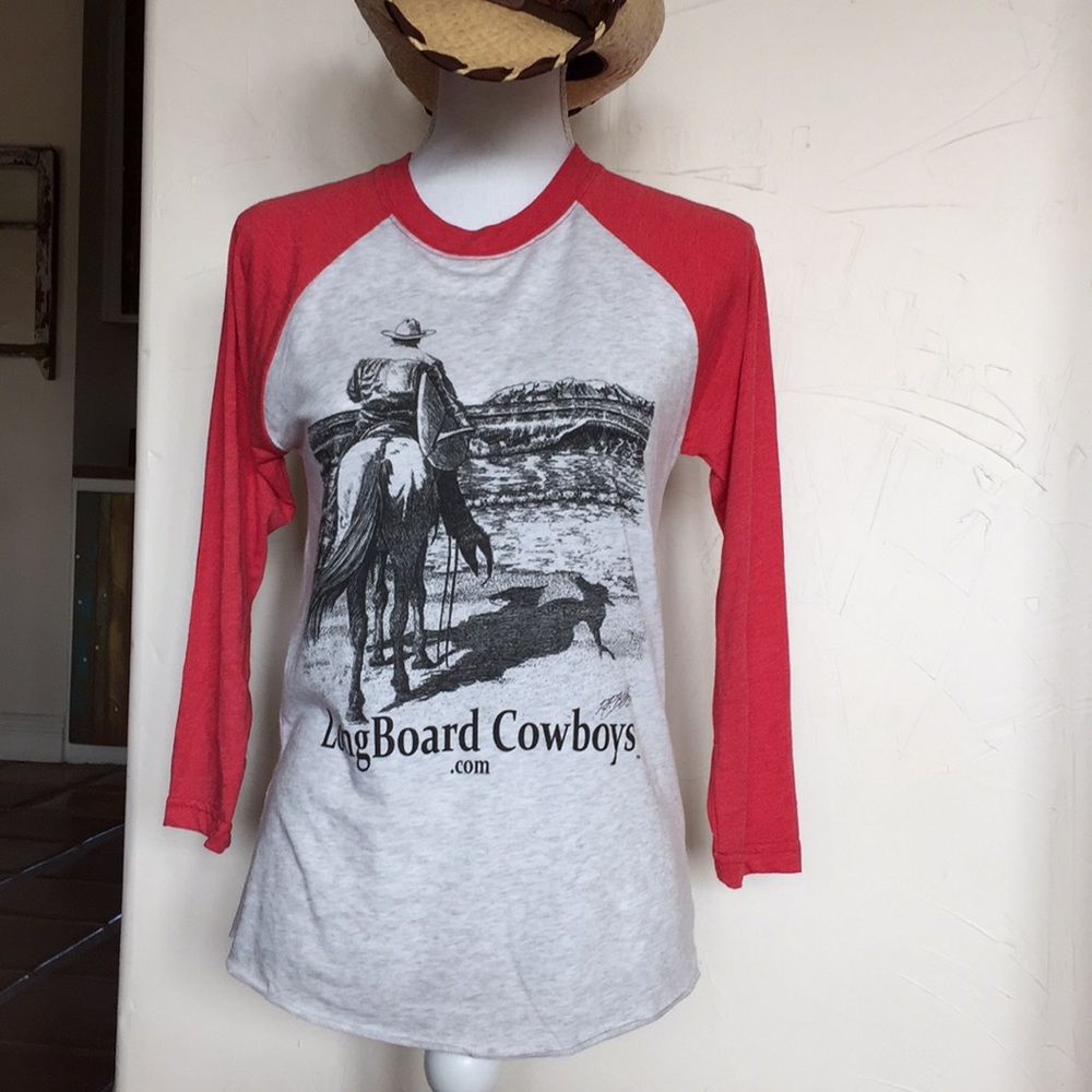 Longboard cowboys baseball T